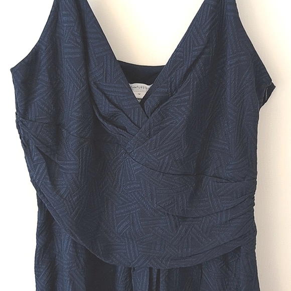 Diane Von Furstenburg Womens 14 Saige Dress Midnight Blue Silk Designer Luxury - Picture 3 of 12